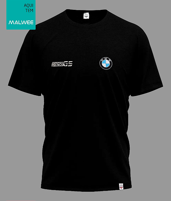 Camiseta BMW R1250 GS Bordado - Preta
