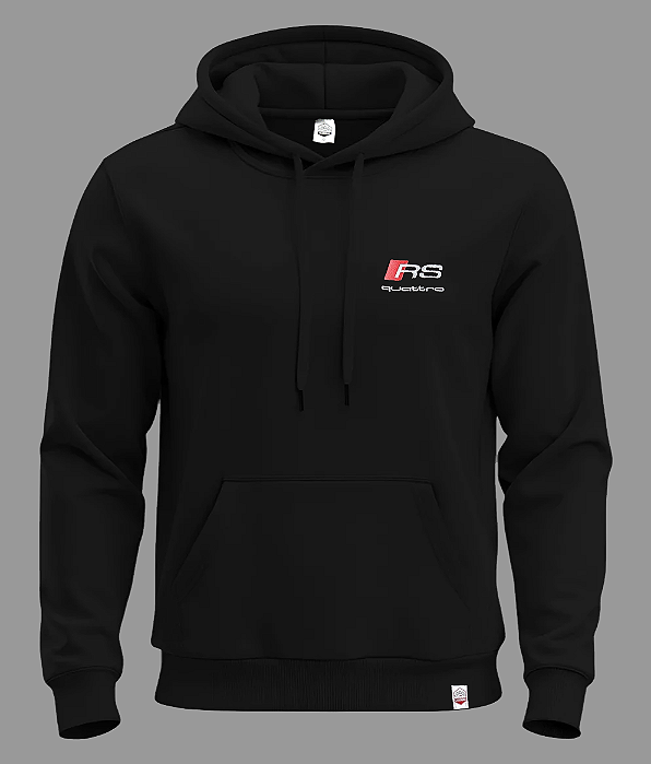Moletom Audi RS QUATTRO Bordado - Preto