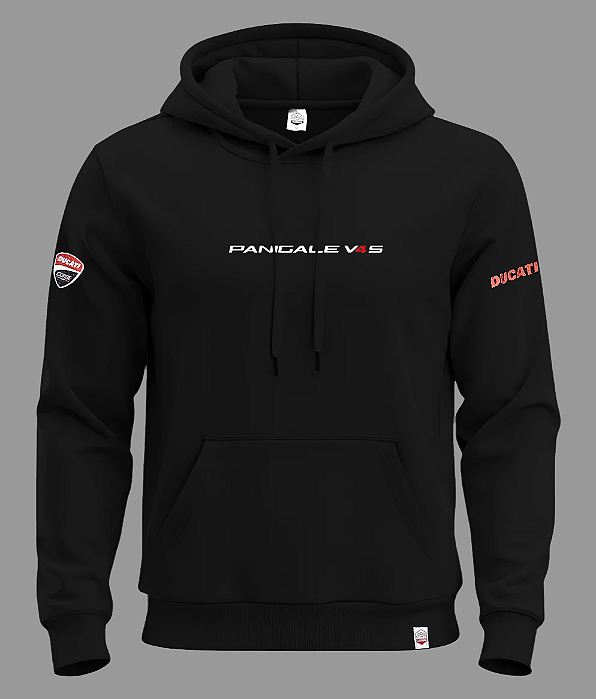 Moletom Ducati V4S Bordado - Preto