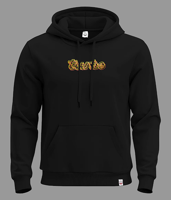 Moletom Turbo 80s Bordado - Preto