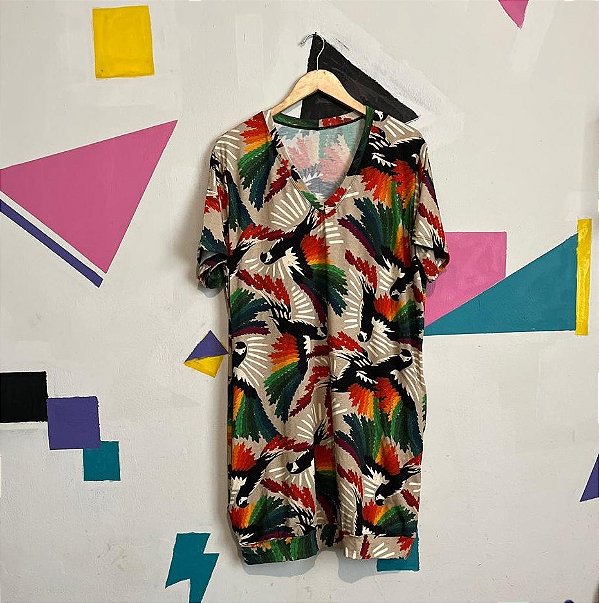 Vestido básico estampado