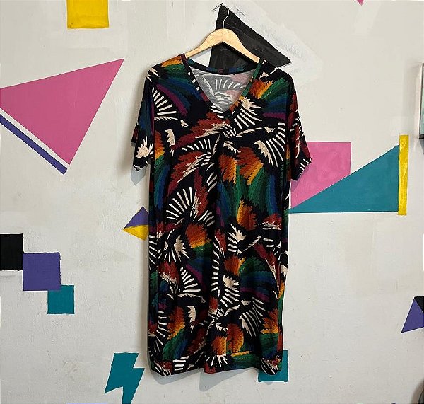 Vestido básico estampado