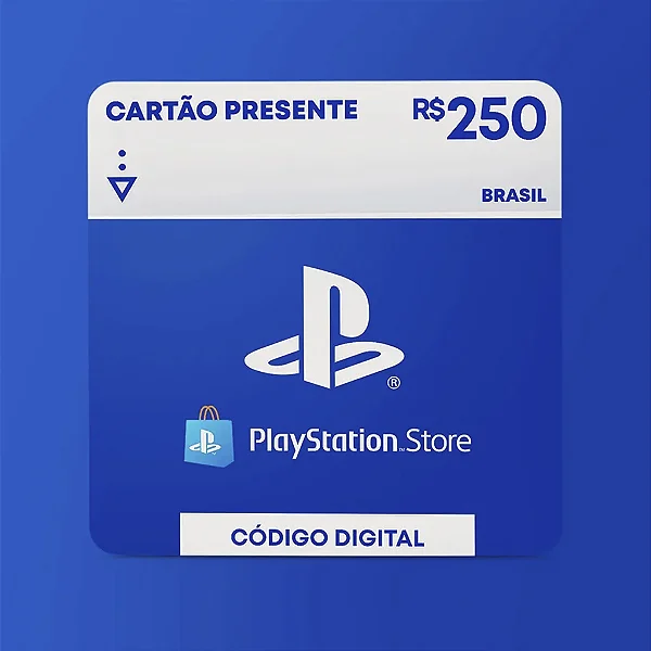 R$250 PlayStation Store - Cartão Presente 12 Digitos