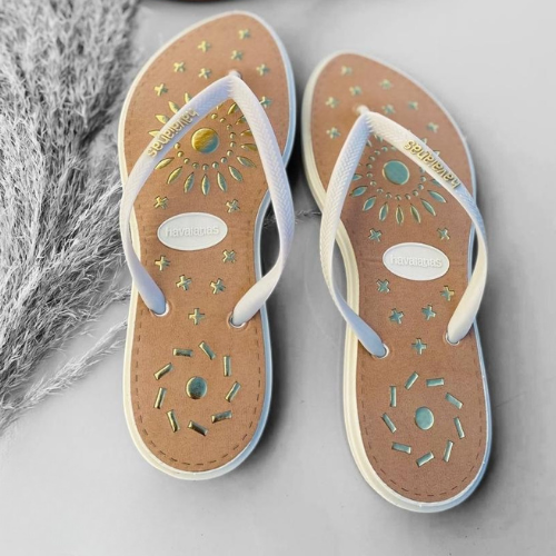Kit 12 Pares Chinelo Feminino Havaianas Boho Sandalia de dedo Atacado