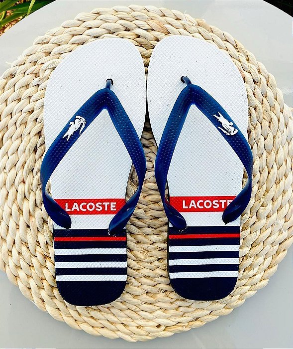Kit 12 Pares Chinelo Masculino Lacoste Summer Sandalia de dedo Adulto Atacado