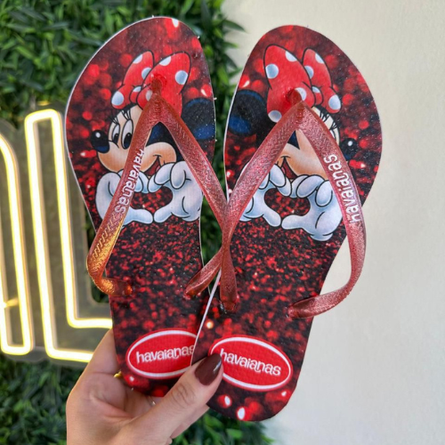 Kit 12 Pares Chinelo Feminino Havaianas Transfer Sandalia de dedo Atacado