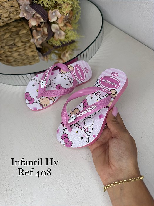 Kit 12 Pares Chinelo Infantil Havaianas Pingente Personagens Menina Sandalia de dedo Kids Atacado