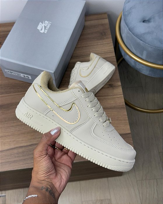 Tênis Feminino Nike Air Force 1 Shine Bicolor Sneaker Casual Premium Varejo
