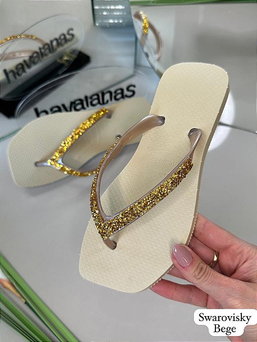 Kit 12 Pares Chinelo Feminino Havaianas Swarovisky Sandalia de dedo Atacado