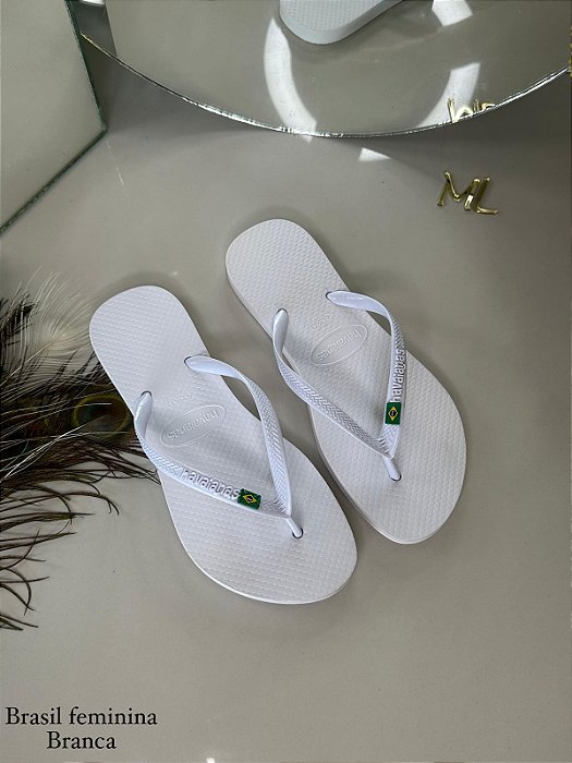 Kit 12 Pares Chinelo Feminino Havaianas Bandeirinha Brasil Sandalia de dedo Atacado