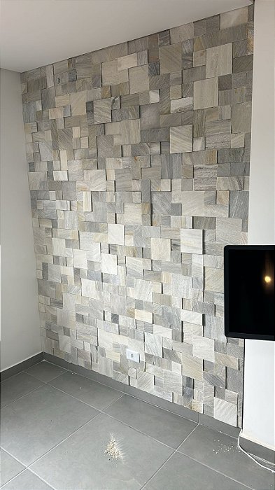 Mosaico Pedra Mineira Branco Tam Variados 1m²
