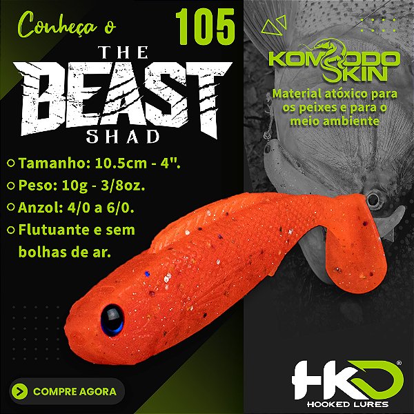 Isca Soft The Beast Shad 10.5cm HkD Lures