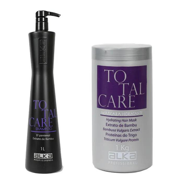 Shampoo Hidratante Profissional Total Care 1L + Máscara Hidratante Profissional Total Care 1KG