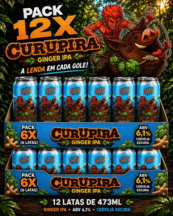 CURUPIRA - GINGER IPA - 12 unid.
