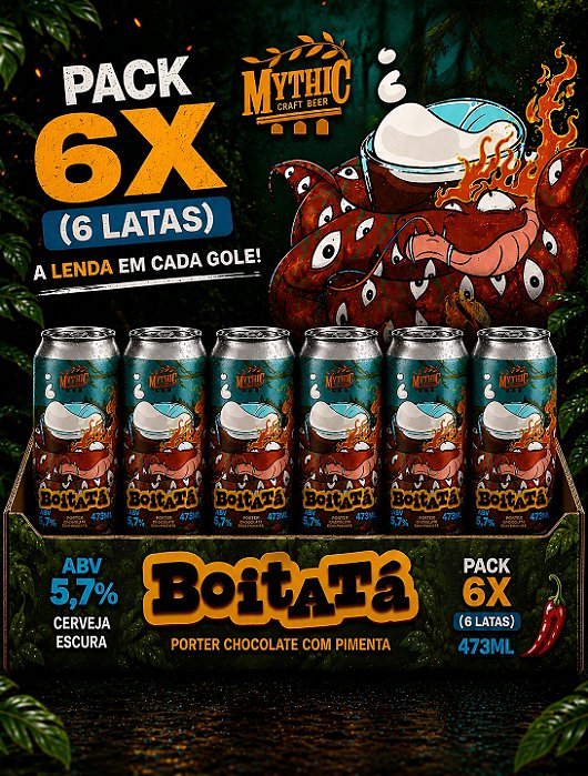 BOITATA - PORTER CHOCOLATE COM PIMENTA - 06 UN.