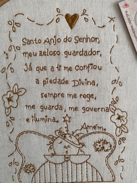 Bastidor Bordado Santo Anjo