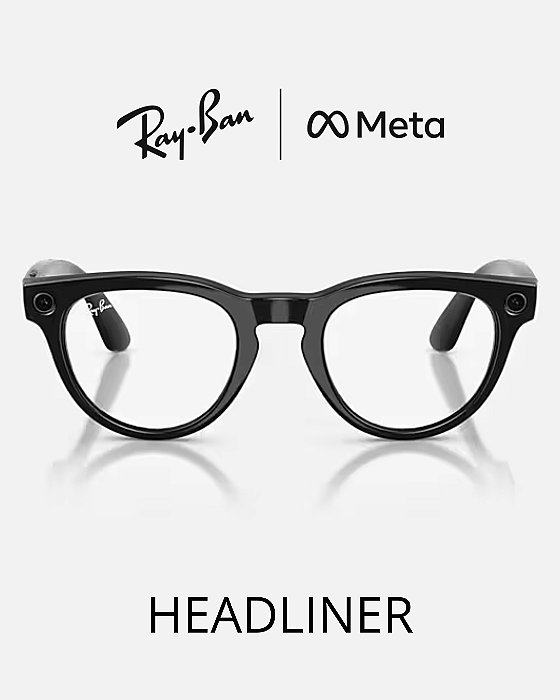 Ray Ban Meta com grau Orma Crizal Easy Pro Transitions Gen S Cinza