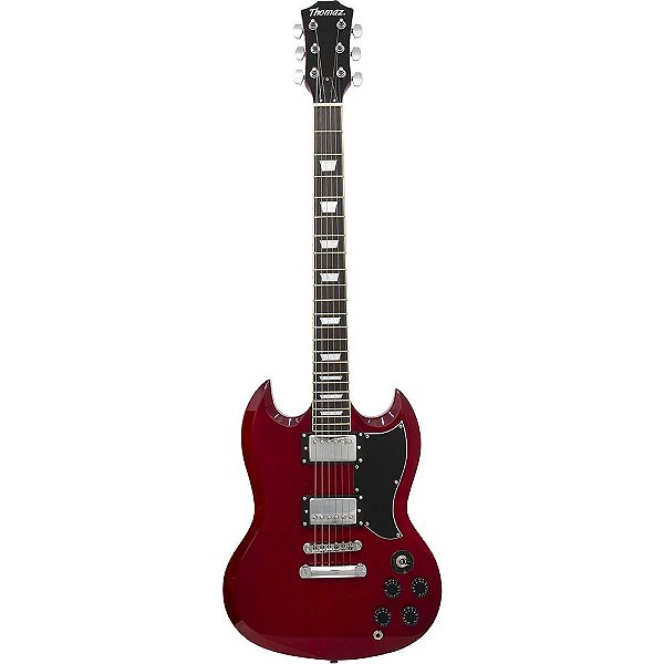 Guitarra Elétrica Sg De Madeira Maciça Thomaz Teg 340 Vermelho