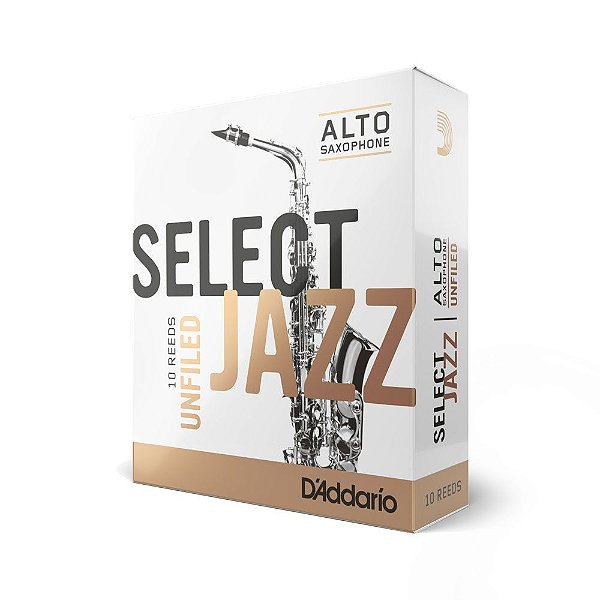 Palheta Sax Alto 3S Unfiled (10 Peças) D Addario Select Jazz