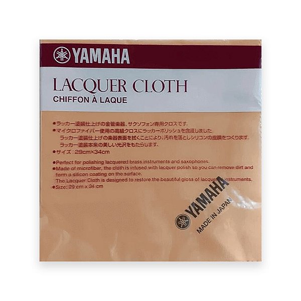 Tecido Médio Yamaha  para Polimento de Instrumentos Laqueados (Lacquer Cloth M)