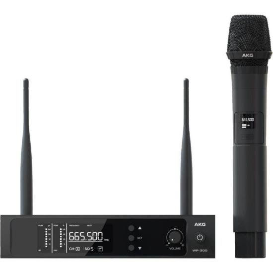 Microfone AKG WP 300 UHF Vocal Sem Fio Preto