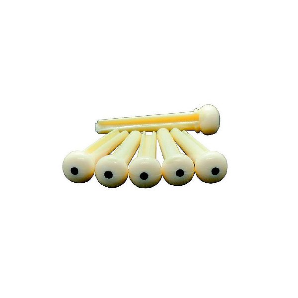 Pino Para Cavalete De Violão Aço Csp1 - Creme 6 Unidades