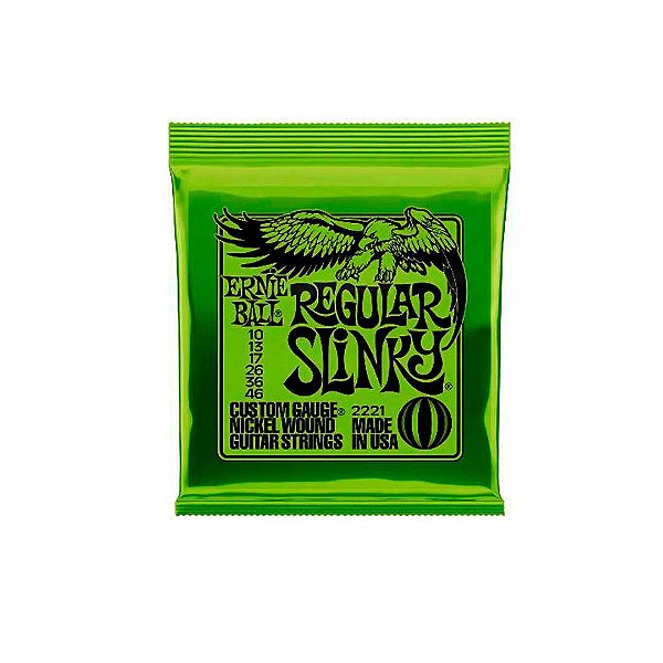 Encordoamento 010"-046" P/guitarra Regular Slink Niquel Ernie Ball P02221