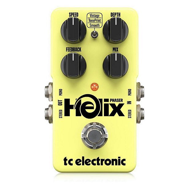 Pedal de Efeito para Guitarra TC Electronic Helix Phaser Toneprint para Guitarra e Contrabaixo