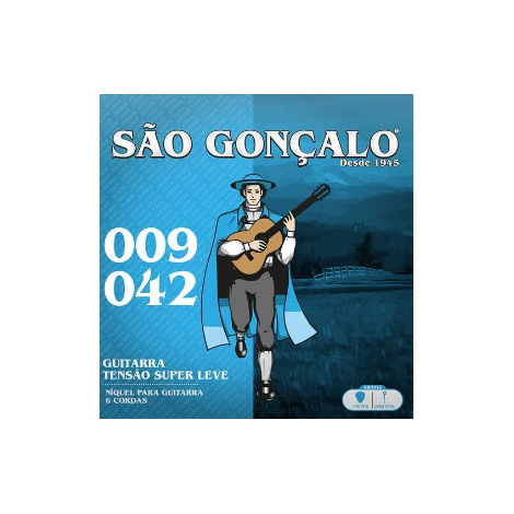 Encordoamento para Guitarra São Gonçalo 0.009 - 0.042 Niquel