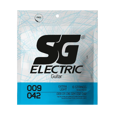 Encordoamento SG para Guitarra 009 Niquel 0.009-0.042