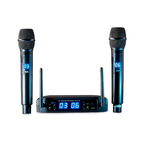 Microfone Sem Fio Ls916 Digital Multifrequencia Leson