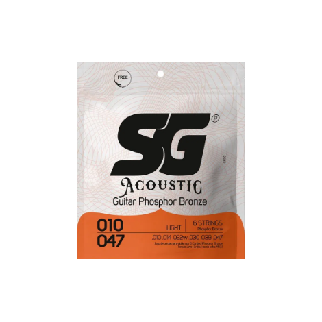 Encordoamento SG para Violão 010 Bronze Fosforo 0.010 - 0.047