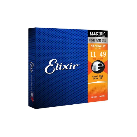 Encordoamento Elixir 011 para Guitarra Medium Nanoweb 12102
