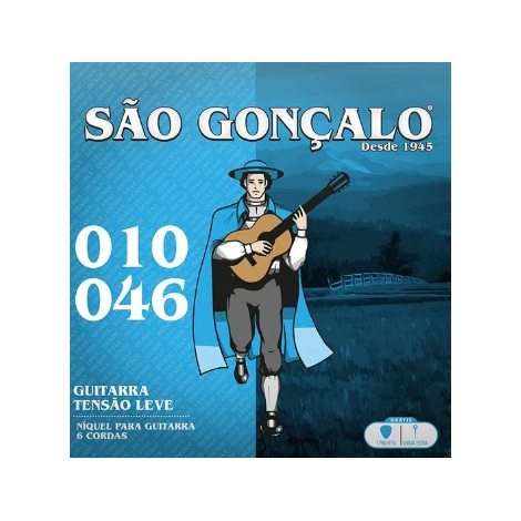 Encordoamento São Gonçalo 010 para Guitarra Niquel 0.010 - 0.046