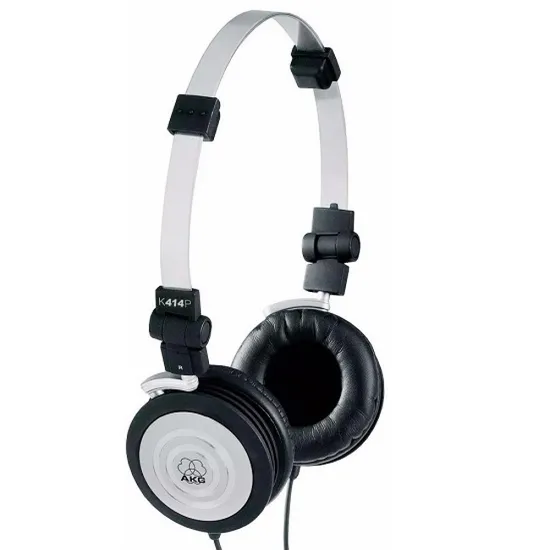 Fone de Ouvido AKG K414P Profissional Compacto Preto/Prata