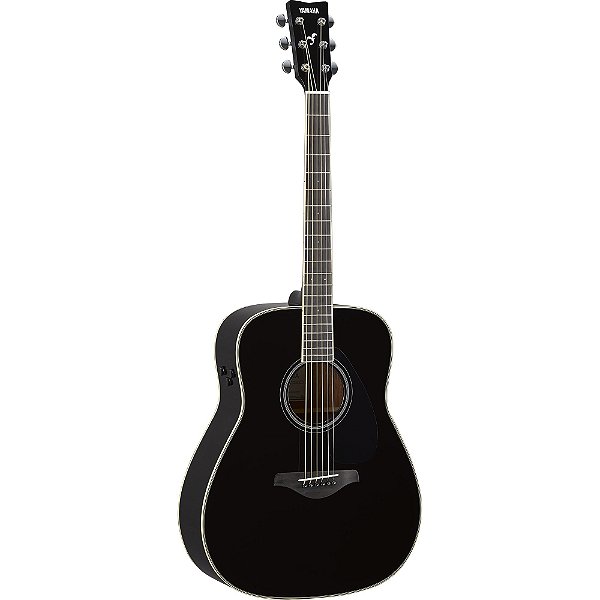 Violão Acústico Transacoustic Cordas Em Aço Fg Ta Bl Preto Yamaha