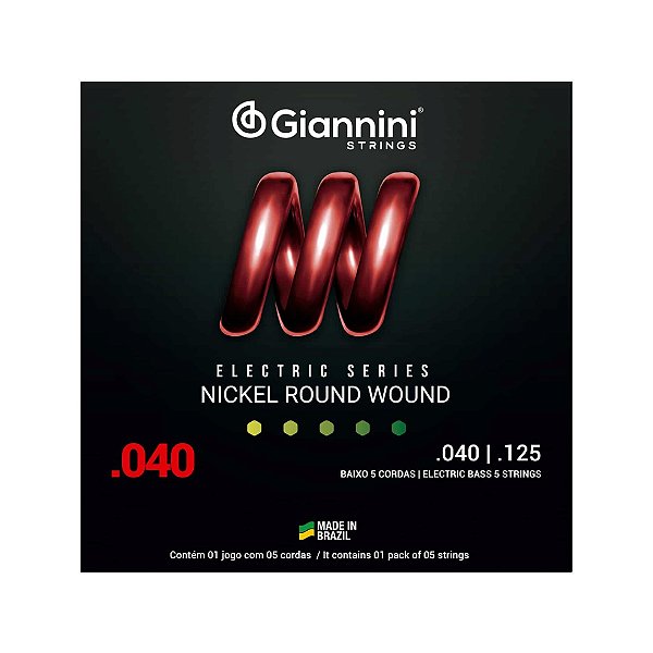 Encordoamento Giannini P/contra Baixo Leve 0.040 Geebrl/5