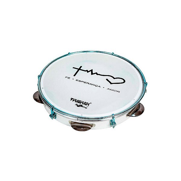 Pandeiro Abs Branco 10" Pele Leitosa - Batimento Spanking