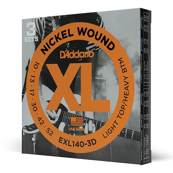 Encordoamento Guitarra 3 Peças 10-52 D Addario EXL140-3D