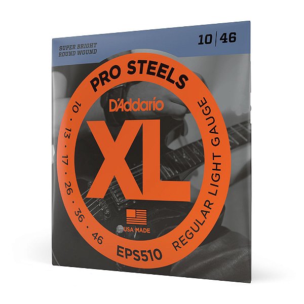 Encordoamento Guitarra 10-46 D Addario XL Pro Steels EPS510