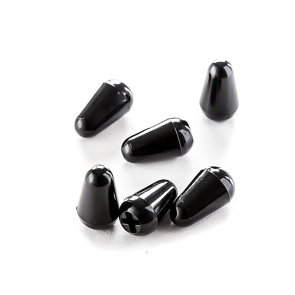Knob Chaves Seletoras Guitarra Preto (6 Uns) Spirit PST6-BK