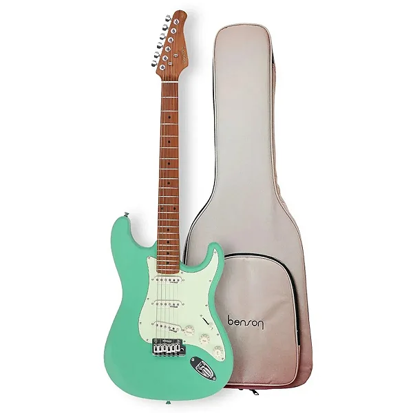 Guitarra Benson Strato comBag Hardy S 901 M SG/MG Chrome - Surf Green