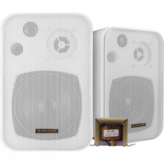 Caixa de Som Ambiente Com Trafo Hayonik Ambience Line MSB406N 70V 10W Br Branca - PAR / 2