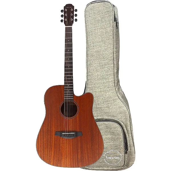 Violao Elétrico Benson EXD500CE MAH NS Aço Dread com Bag