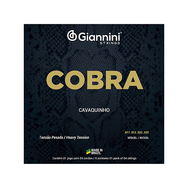 Encordoamento P/cavaquinho Giannini Cobra Niquel Pesada Gescp