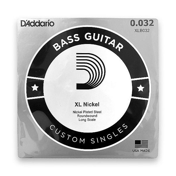 Corda Avulsa Baixo .032 D Addario XL Nickel Electric XLB032