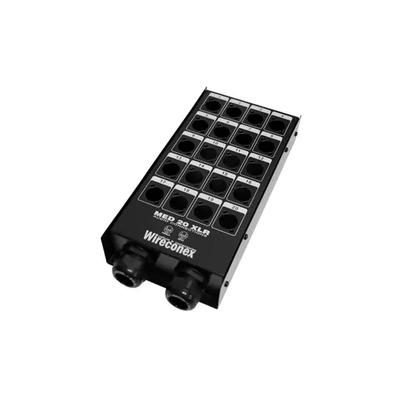 Med2 20 2sncc - Painel 20 Furos Xlr Com Conector C/2 Pc De Nylon