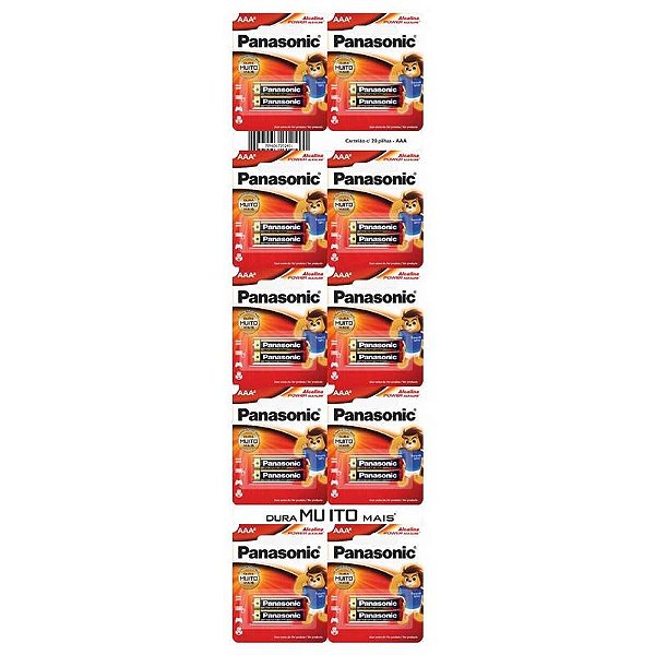 Pilha Alcalina ""aaa"" Ct-20 Panasonic Lr03-2bt480