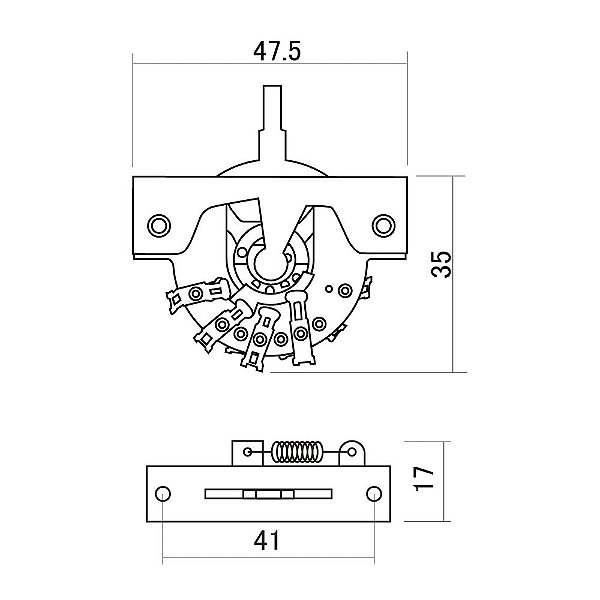 Chave Seletora 5 Posições Para Instrumentos Hosco DM-50S