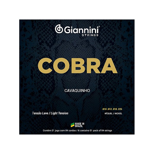 Encordoamento P/cavaquinho Giannini Cobra Niquel Leve Gescl